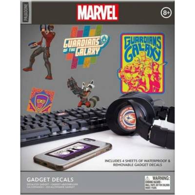 Set 4 listů samolepek na elektroniku Marvel Strážci galaxie 25 samolepek