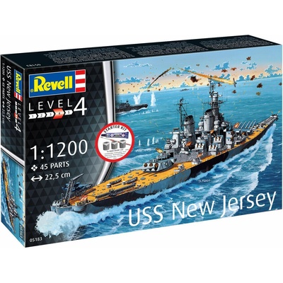 REVELL ModelSet loď 65183 Battleship USS New Jersey 1:1200