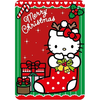 United Essentials Vianočná flísová deka Hello Kitty