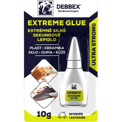 Debbex Extrémně silné sekundové lepidlo EXTREME GLUE 10 g transparentní