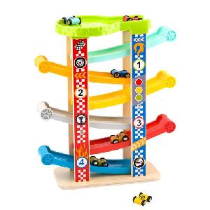 Tooky Toy Дървена състезателна писта голяма ty841 8 части (109498)