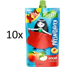 Hello XXL ovocná desiata vrecko broskyňa 10 x 200 g