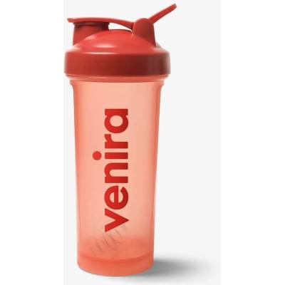 VENIRA shaker PRO s poutkem, světle červený, 600 ml
