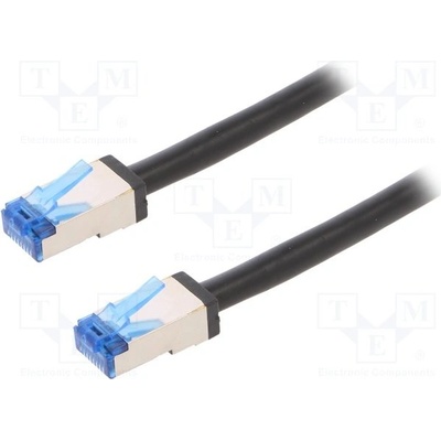 Logilink CQ7057S Patch, S/FTP, 6a, licna, Cu, PE, 5m, černý