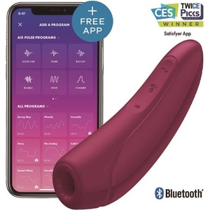 Satisfyer Клитор стимулар с app бордо satisfyer curvy 1+