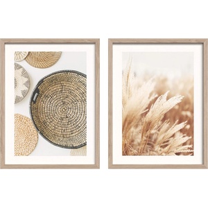 Styler Печатни картини в комплект 2 бр. с включена рамка 30x40 cm Full Beige - Styler (OB-14952)