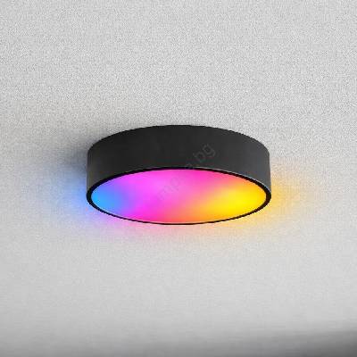 Brilagi - LED RGBW димируемо таванно осветително тяло за баня CLARE 2xE27/9W/230V IP54 Wi-Fi черно (LEDBG0578)