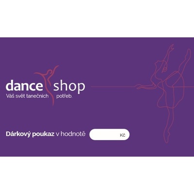 Dance-shop.cz s.r.o., Darčekový poukaz v hodnote 100 € POUKAZ, 2.500 Kč