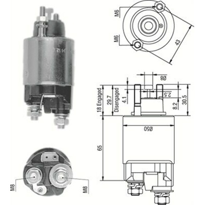 Elektromagnetický spínač pre żtartér MAGNETI MARELLI 940113050236