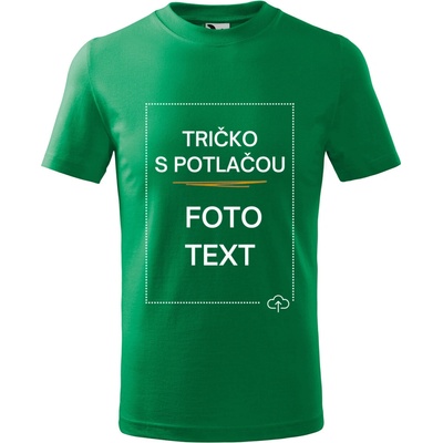 Detské tričko s potlačou zelená