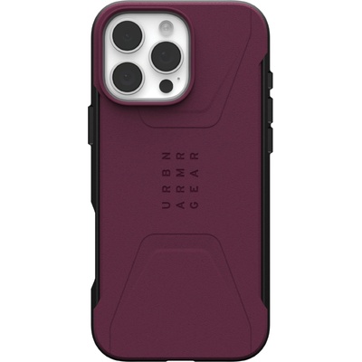 Urban Armor Gear Калъф UAG - Civilian MagSafe, iPhone 16 Pro Max, бордо (840283914171)