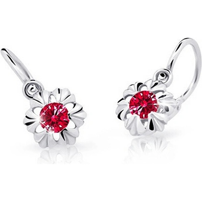 Cutie Jewellery detské náušnice z bieleho zlata C2213-10-X-2 červená