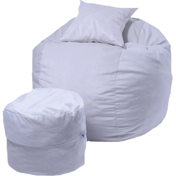 Image 1 of PUFRELAX Комплект, Барбарон с табуретка за крака и декоративна възглавница, Гама Plush Honey, 500л. (8142) (PUF-M-MOP-PH-SN)