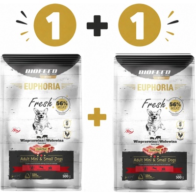 Biofeed Euphoria Fresh Adult Pork and beef XS/S 500 g