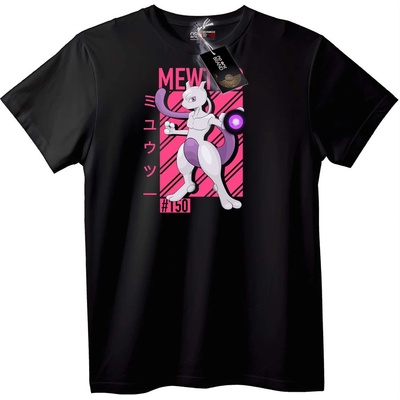 NOONEBRAND Тениска Mewtwo Покемон - 7XL, Black