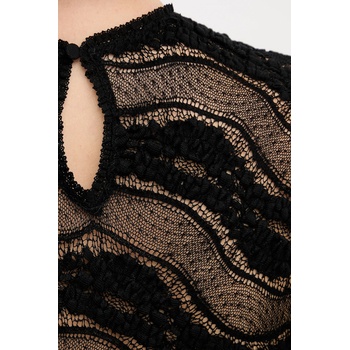 Charo Ruiz Ibiza Блуза Charo Ruiz Ibiza дамска в черно с изчистен дизайн 257103 (257103)