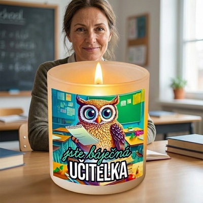 Ahome CZ Originální skleněný svícen Jste báječná učitelka – Zboží Mobilmania