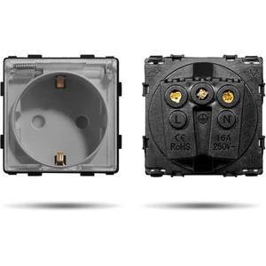 Luxon КОНТАКТ ЕДИНИЧЕН С КАПАК СИВ luxon (726852954284)
