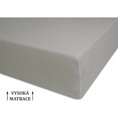Brotex froté prostěradlo tmavě šedé na vysokou matraci 190g/m2 160x200
