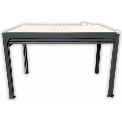 NOELA PREMIUM 3 × 4 m, antracit, biele lamely