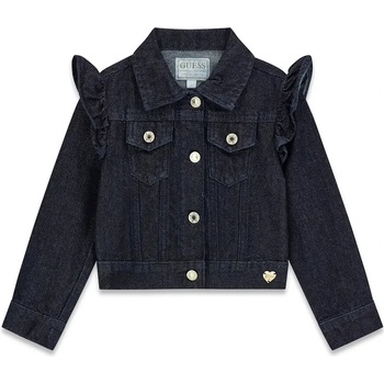 GUESS Тъмно деним яке за мини момиче с глитери Guess