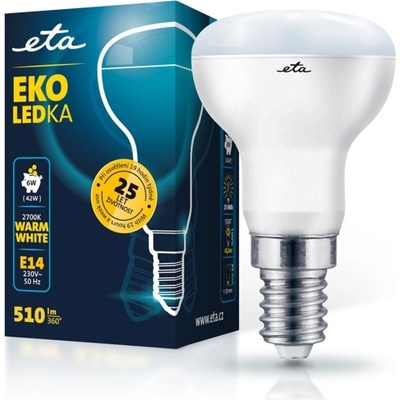 Eta EKO LEDka reflektor 6W, E14, teplá bílá
