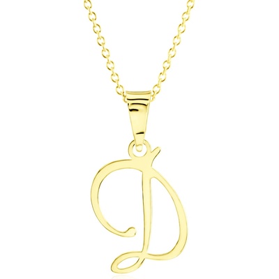 Gemmax Zlatý řetízek s písmenem „D“ GUSYN-42131-36261