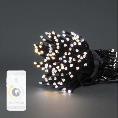 Nedis SmartLife LED Wi-Fi Teplá až studená biela 100 LED 10 m Android IOS WIFILX02W100