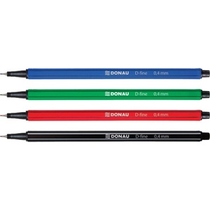 DONAU Комплект тънкописци Donau D-fine, 0.4mm, 4 цвята (00446-А)