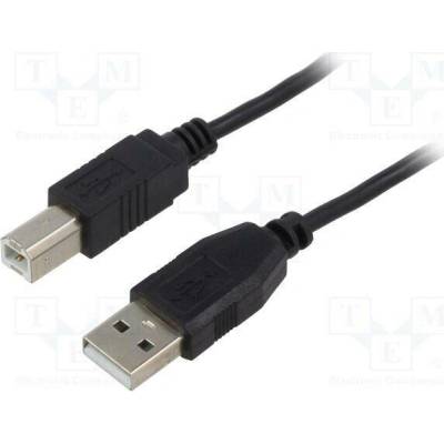 Qoltec 50392 USB 2.0, USB A vidlice, USB B vidlice, 5m, černý