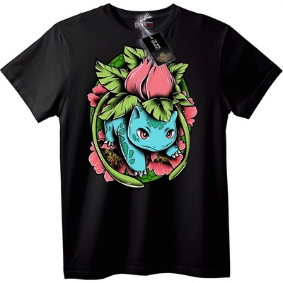 NOONEBRAND Тениска Bulbasaur Флорален - XS, Black