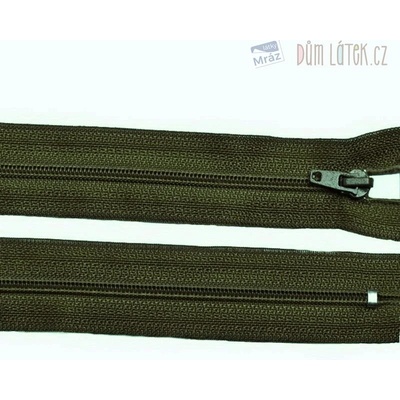 Zip špirálový 3mm nedeliteľný 10 cm tmavo zelená