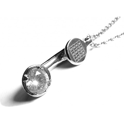 Steel Jewelry Řetízek s přívěskem chirurgická ocel sluchátko 500435