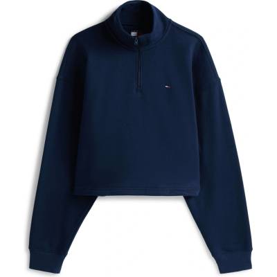 Tommy Hilfiger Women's Quarter Zip Fleece Pullover - Dark Night Navy