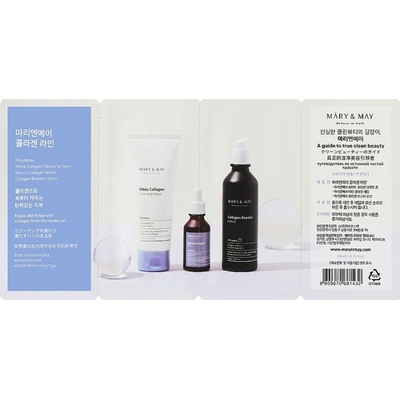 Mary & May Collagen Line 3Step Sachet (Cleansing Foam 1.5г + Serum 1.5г + Lotion 1.5г) (sample) - Изсветляващ комплект мостри 4.5г (sample)