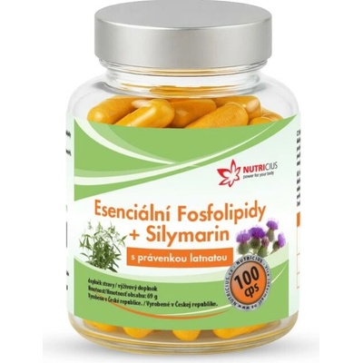 Nutricius Esenciální Fosfolipidy + Silymarin s právenkou 100 kapsúl