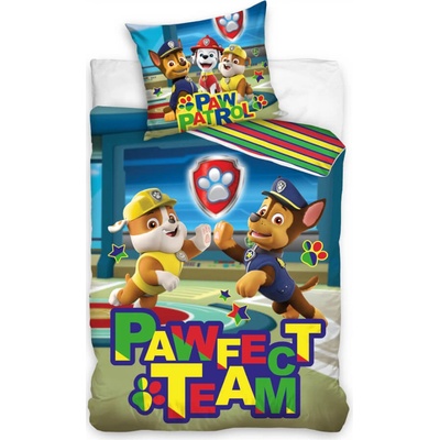 Carbotex obojstranné obliečky Paw Patrol Perfect Team 140x200 70x90
