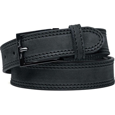 Pierre Cardin kožený opasek 203 Nero Černá C203-NERO