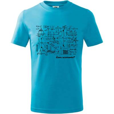 Matematika čomu nerozumieš tričko detské svetlý tyrkys