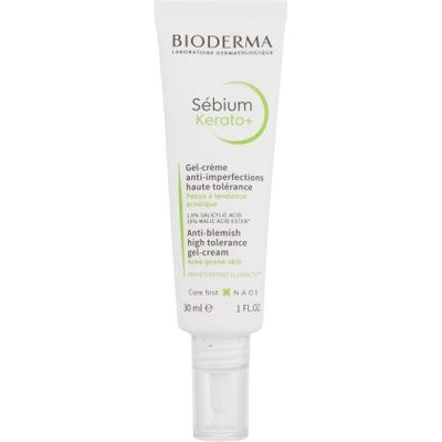 BIODERMA Sébium Kerato+ Anti-Blemish High Tolerance Gel-Cream гел крем за пъпки, черни точки и белези от акне 30 ml за жени