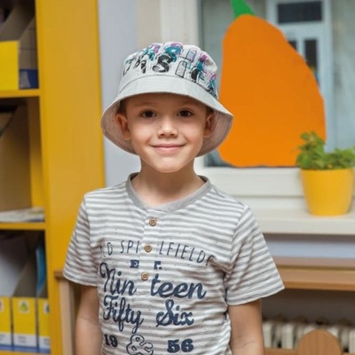 Detský bavlnený klobúčik s potlačou