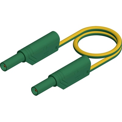 4 mm safety test lead, 2x stackable plugs, 2,5 mm², 50 cm