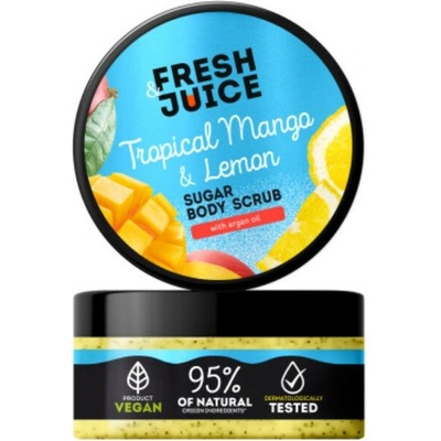 Fresh Juice cukrový telový peeling tropické mango a citrón 200 ml