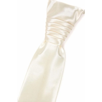 Jemná hladká francúzska kravata smotanová