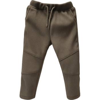 Tommy's design zimní manšestrové kalhoty s fleecem mocca