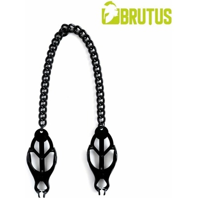 Kink Japanese Clover Nipple Clamps With Chain Black 30 Cm