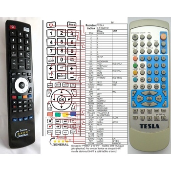 GENERAL TESLA L-5422 DVD - съвместимо дистанционно управление на марката General (L-5422 DVD)