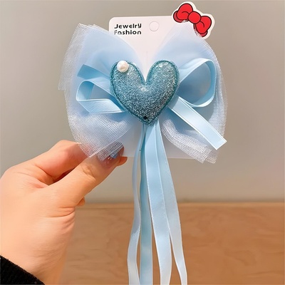 HARAHU Декоративна щипка за коса Heart - Синя KP38387 (38387)