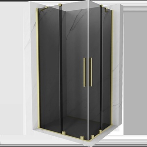 Mexen Velar Duo плъзгаща се душ кабина 100 x 90 см, графит, златисто четкано - 871-100-090-42-55 (871-100-090-42-55)