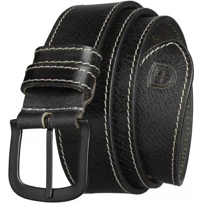 Peterson Pánský kožený černý pásek PTN LTE-2727 Black